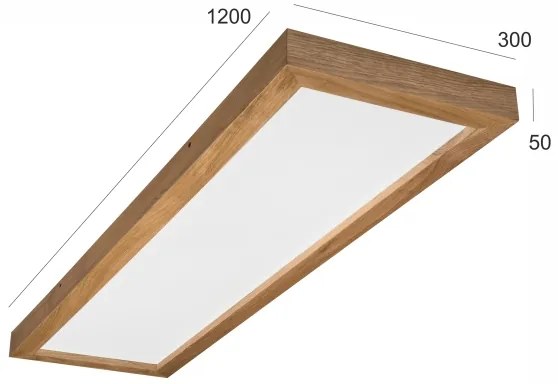 Brilagi - Corp de iluminat LED pentru baie WOODY FRAME LED/50W/230V 120x30 cm IP44 stejar