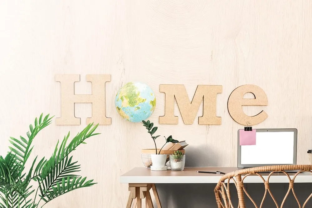 Tapet cu inscripția eco Home