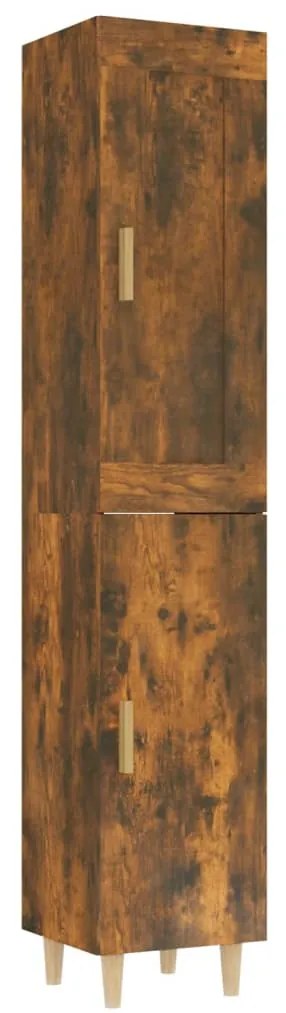 3115441 vidaXL Dulap înalt, stejar fumuriu, 35x34x180，lemn compozit