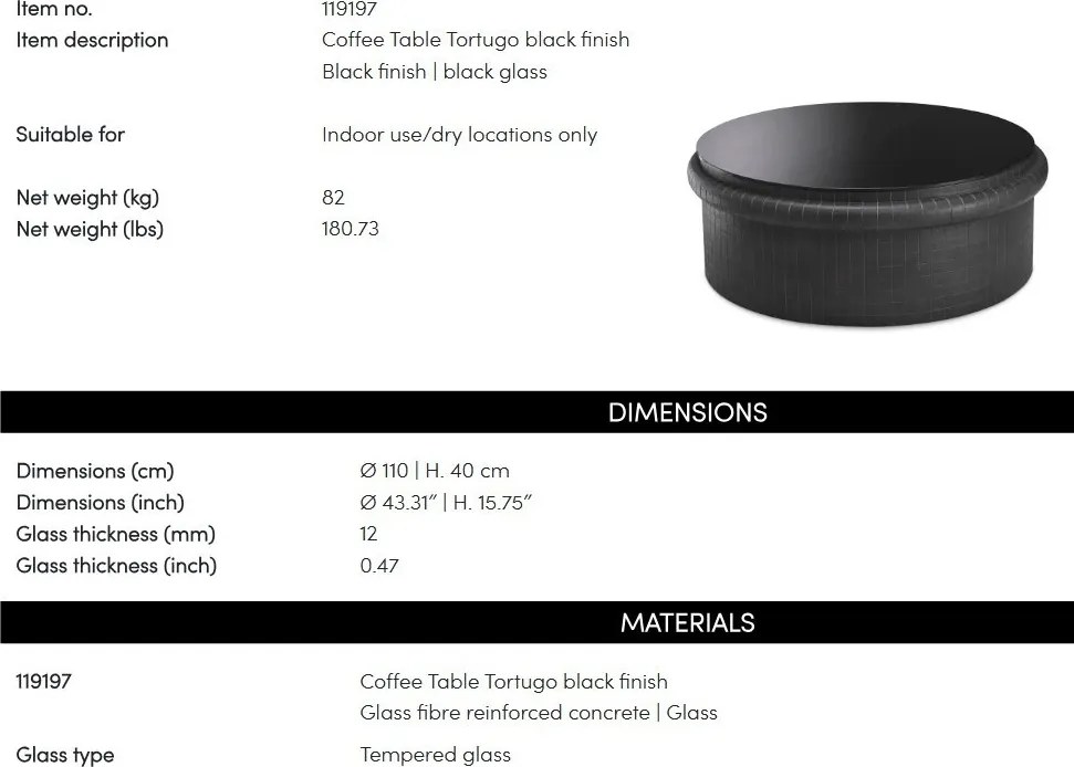 Masuta de cafea LUX Tortugo