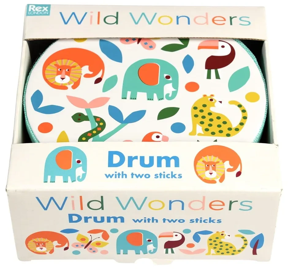 Jucărie muzicală Drum Wild Wonders – Rex London