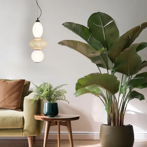 Lustră LED pe cablu ASCOLI LED/18W/230V d. 20 cm bej