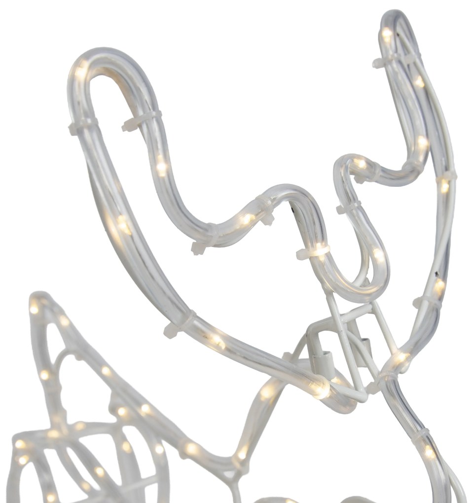 Lampă de podea de Crăciun Ren cu sanie 116cm Incl. LED cu temporizator IP44 - Sori