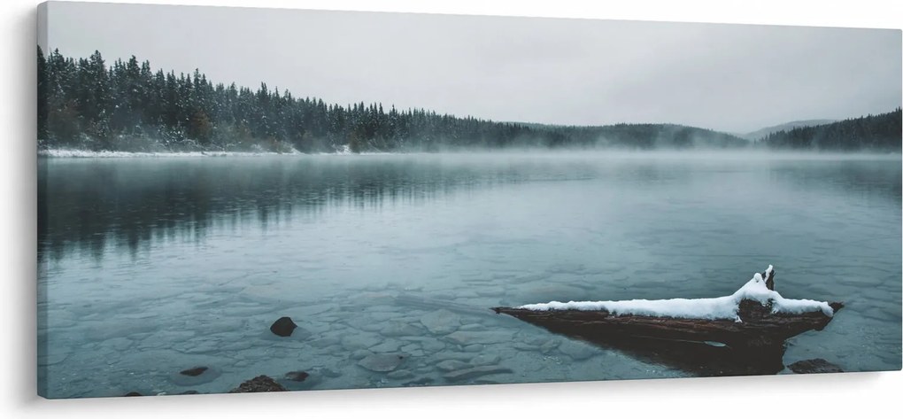Tablou - lacul nordic înghețat (120x50 cm)