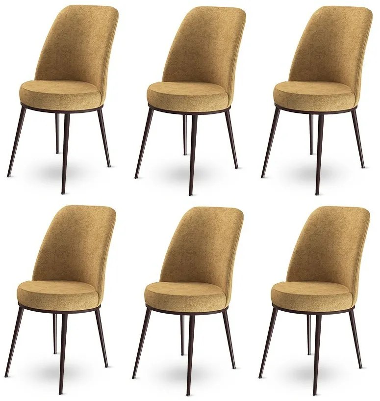 Set de scaune de sufragerie Dexa Cappuccino, 6buc., 6 buc.