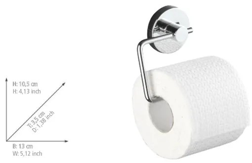 WENKO 20899100 - Suport pentru hârtie igienică VACUUM-LOC MILAZZO 13x10,5 cm crom lucios