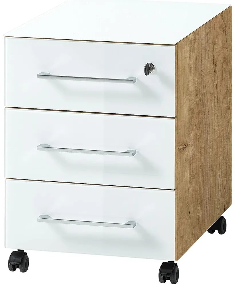 Dulap alb cu aspect de lemn de stejar 40x55 cm Monteria – Germania