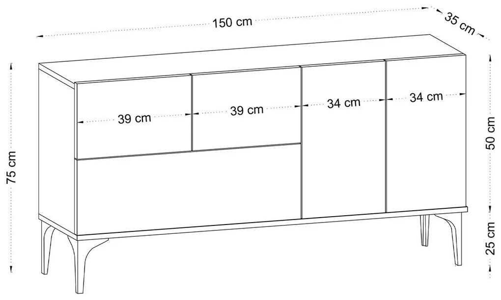 Dulap Glise White and Black