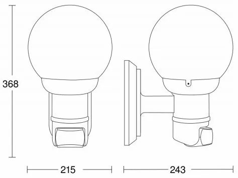 STEINEL 634216 - L 560 S Corp de iluminat perete Exterior cu senzor
