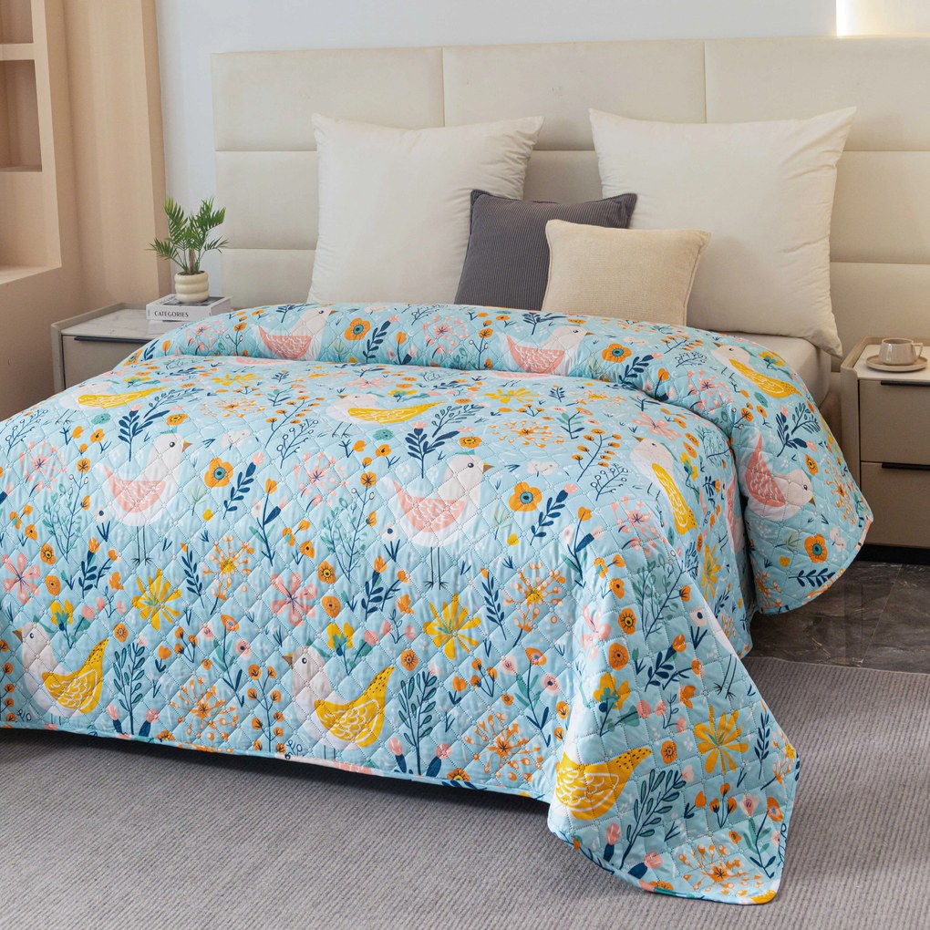 Cuvertura de pat SPRING TWEET, colorată Dimensiune: 220 x 240 cm