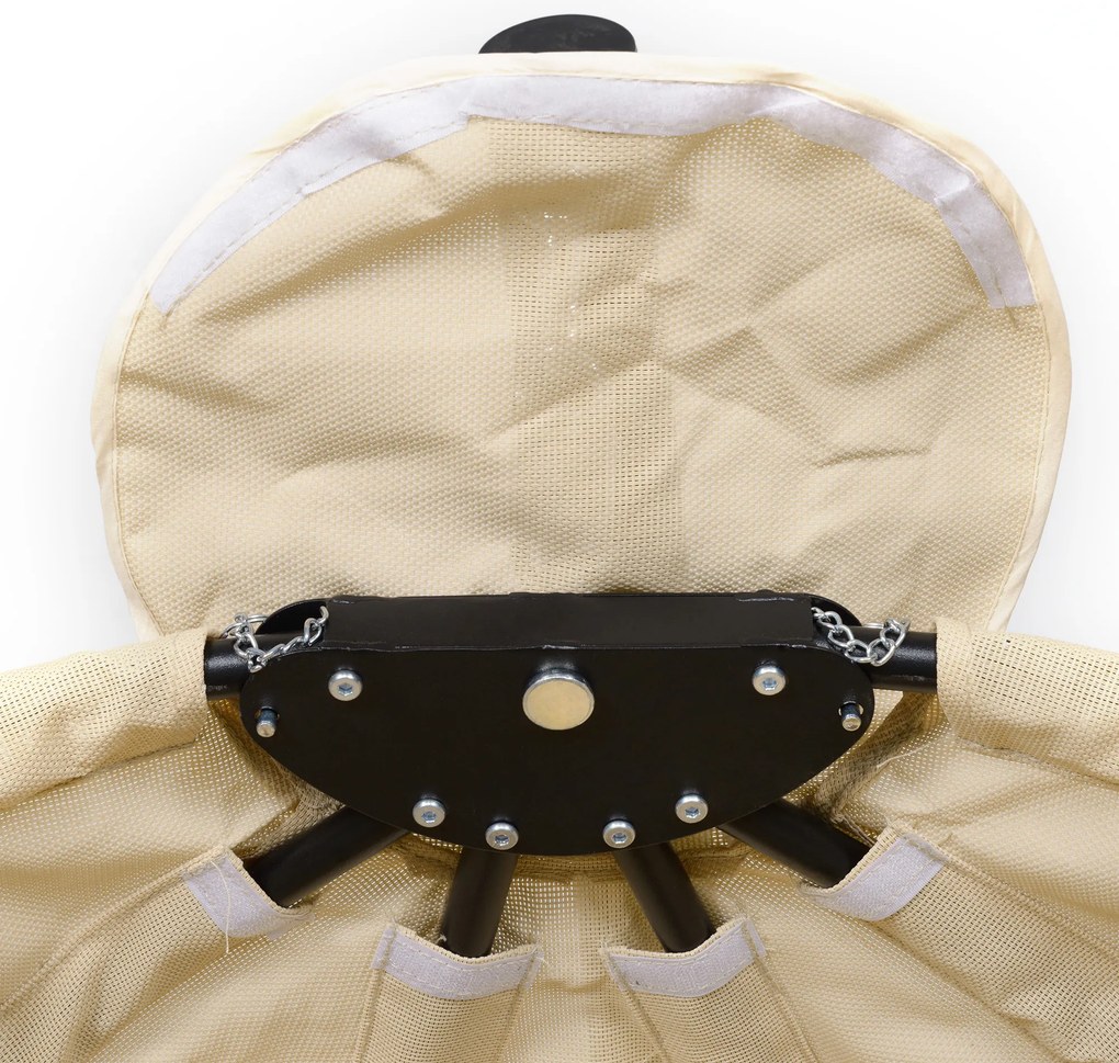 Outsunny Fotoliu suspendat, Scaun leagăn în formă de ou cu pernă moale, potrivit pentru interior și exterior, 125L x 95L x 170Î cm, Khaki | Aosom Romania