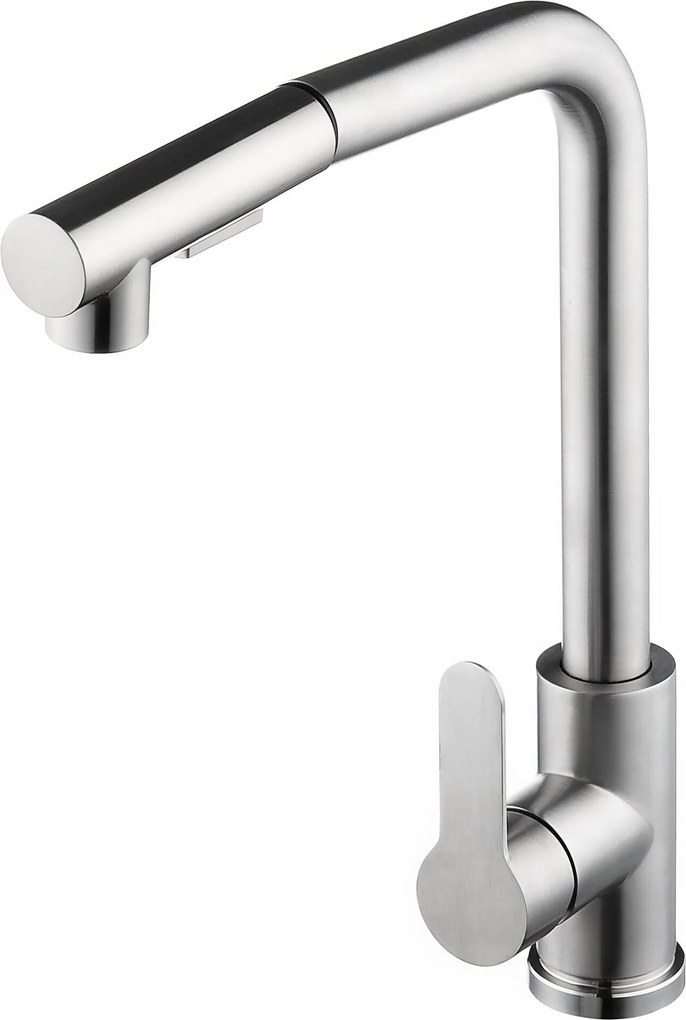 Baterie bucătărie cu duș extractabil - 282 oțel inoxidabil Satinat P14A