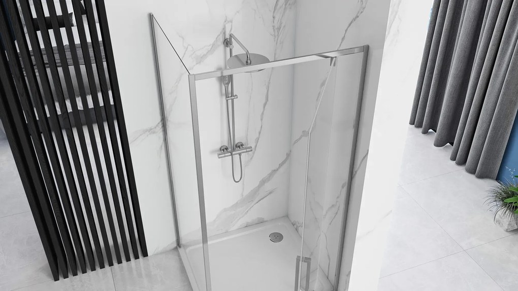 Cabina dus Rapid Swing Crom 100x80cm, Rea