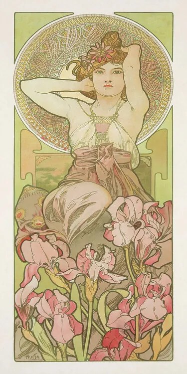 Reproducere Amethyst from The Precious Stones Series, Alfons Mucha