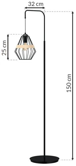 Lampadar CLIF 1xE27/60W/230V