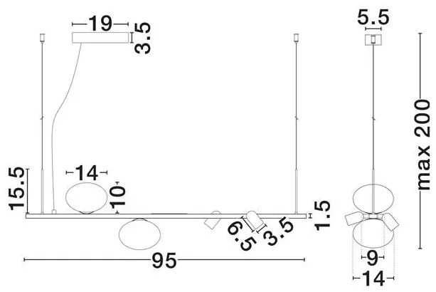 Lustra suspendata stil modern NOBLE
