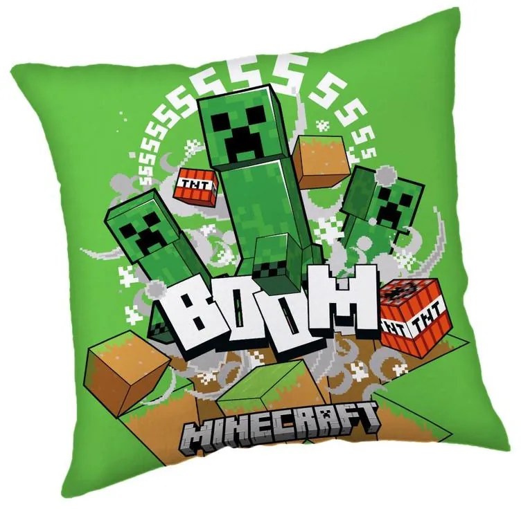 Minecraft Creeper Boom pernă decorativă 40*40 cm