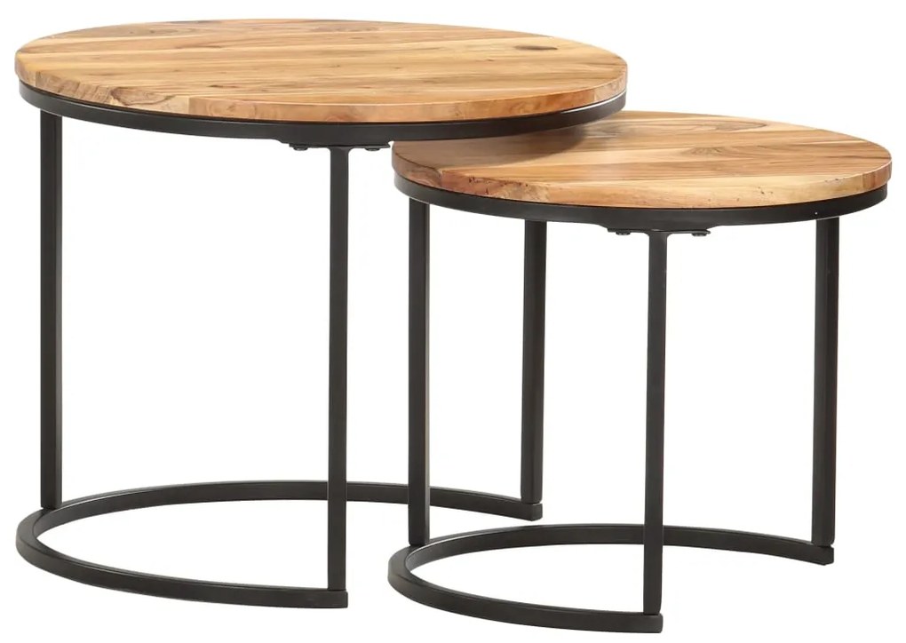 vidaXL Mese suprapuse, 2 buc., lemn masiv de acacia