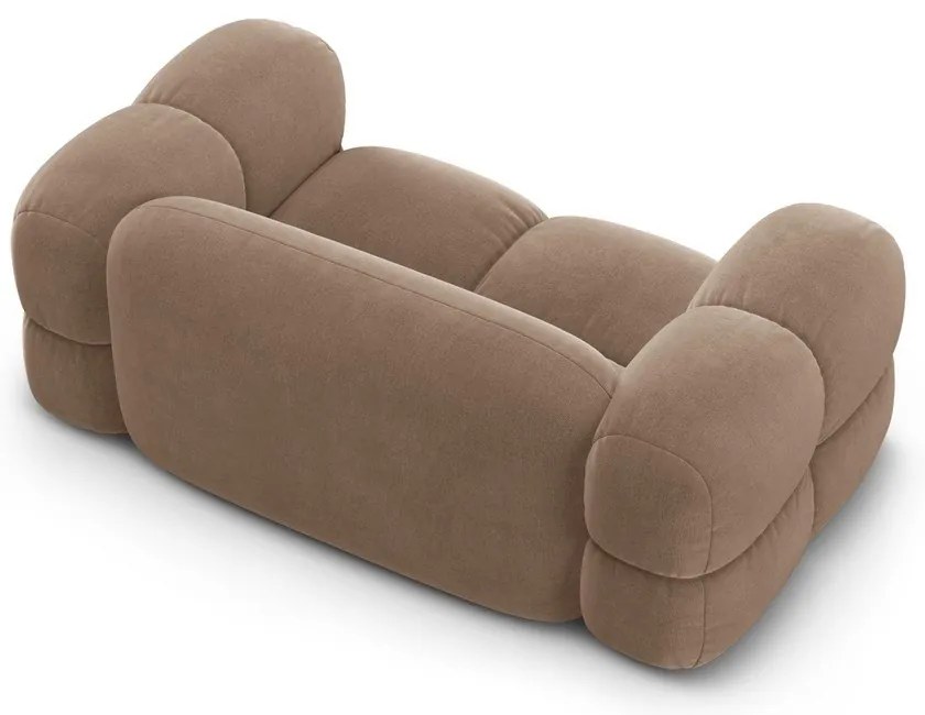 Canapea maro cu tapițerie din catifea 180 cm Loretto – Cosmopolitan Design