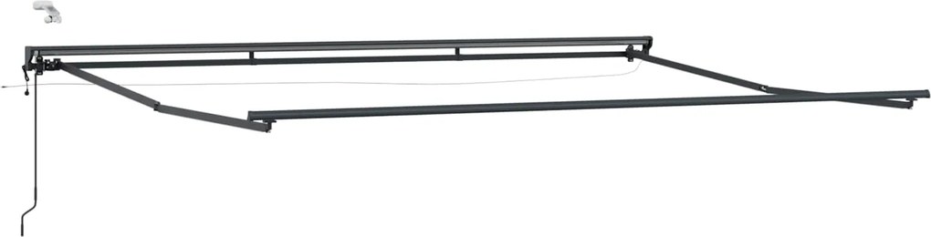 vidaXL Cadru de copertină electrică cu LED-uri Antracit 4 x 2 m