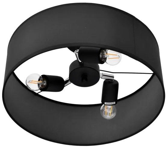 Lustră pe tijă ALBA 3xE27/15W/230V neagră