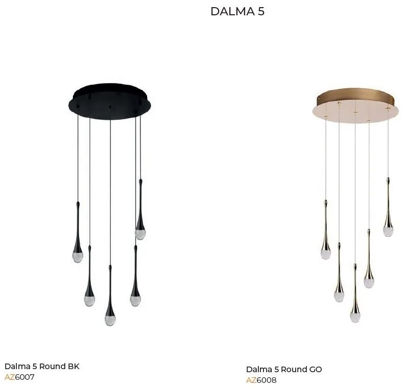 Lustra LED suspendata design decorativ DALMA 5 round GO
