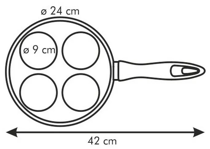 Tescoma Tigaie pentru ochiuri 24 cm