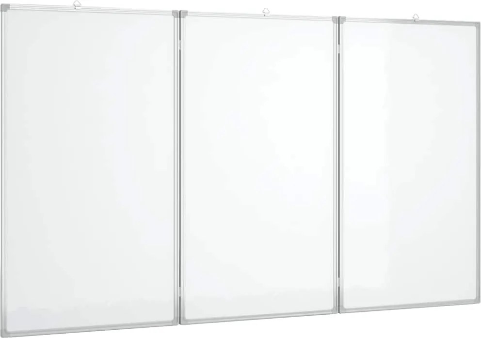 vidaXL Tablă magnetică pliabilă, alb, 150x80x1,7 cm, aluminiu