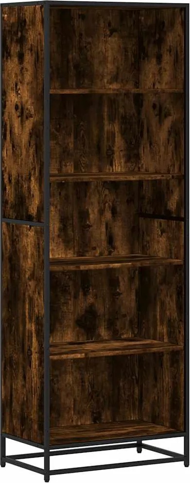 vidaXL Bibliotecă, stejar fumuriu, 60x35x170,5 cm, lemn prelucrat