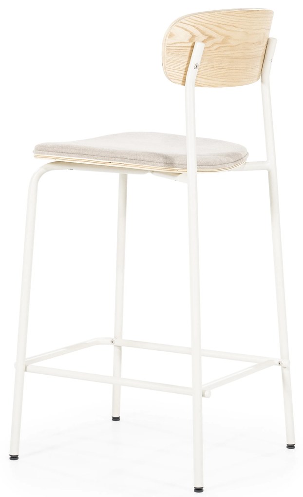Scaun de bar Skoladin lemn de frasin bej 95 cm