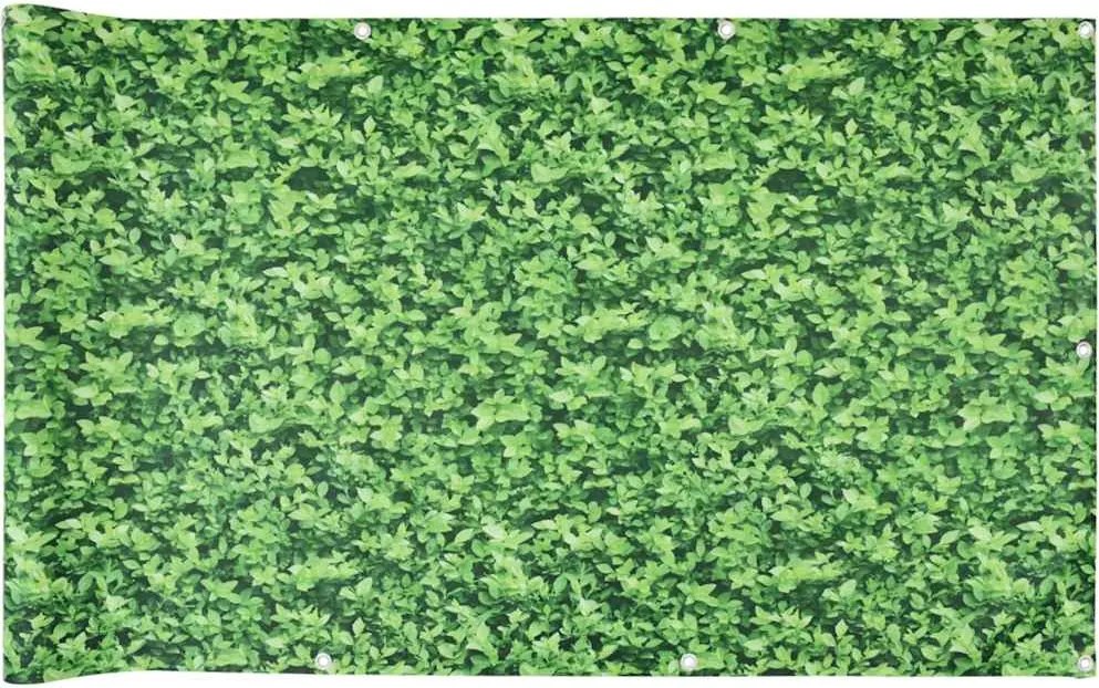 vidaXL Paravan de balcon cu aspect de plantă, verde, 600x90 cm, PVC