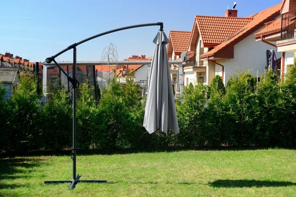 Umbrelă de gradină pliabilă 350cm Grey