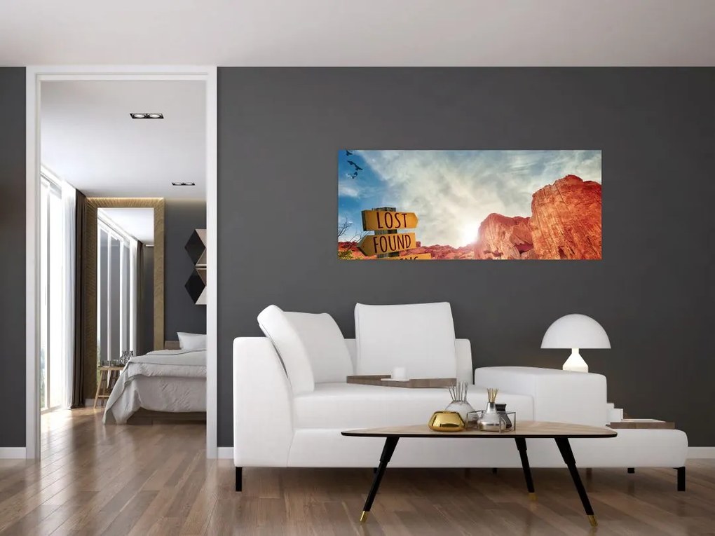 Tablou unui indicator cu inscripție (120x50 cm)