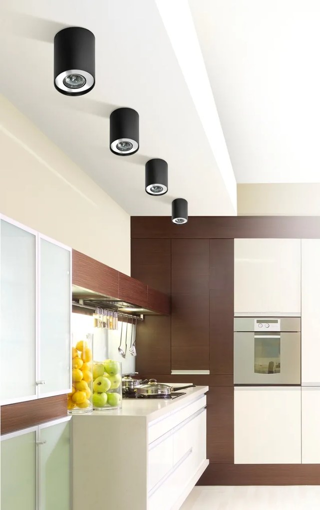 Spot aplicat tavan/plafon stil modern Neos 1 Black/Chrom