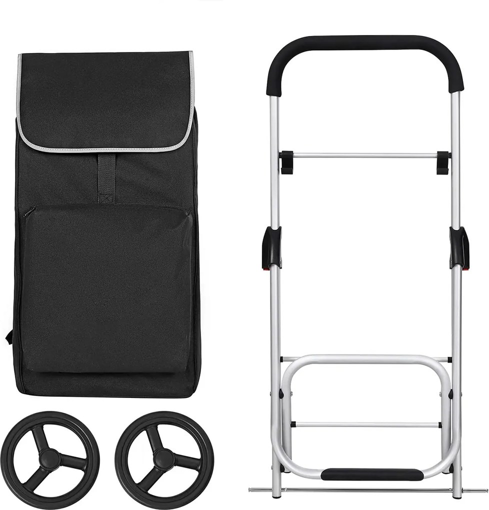 Carucior cumparaturi Pliabil Negru 40 L