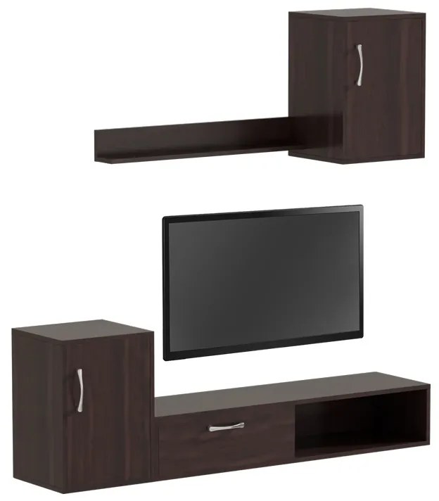 Ansamblu comoda TV Ranian melamina nuc 130x36x27.5 cm