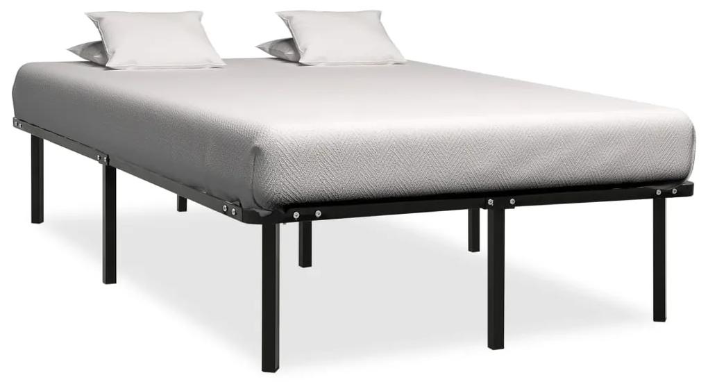 284707 vidaXL Cadru de pat, negru, 200 x 200 cm, metal