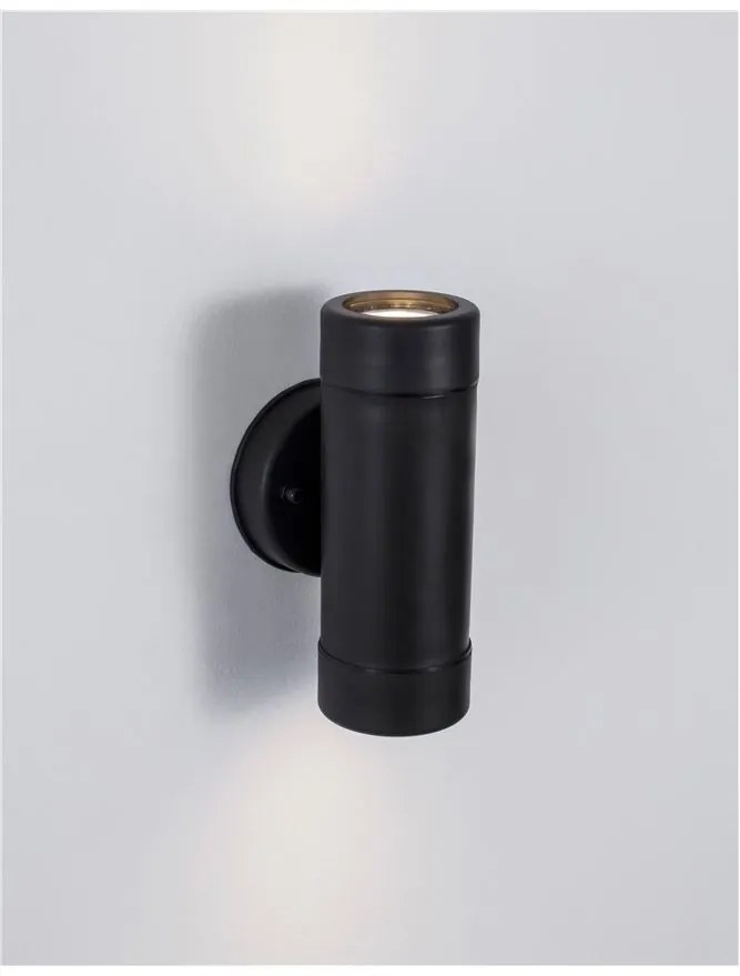Aplica moderna de exterior cu iluminat ambiental up/down IP44 LIMBIO II neagra