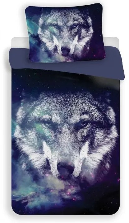 Lenjerie de pat din microfibra 3D BLUE WOLF, albastru Dimensiune lenjerie de pat: 70 x 90 cm | 140 x 200 cm