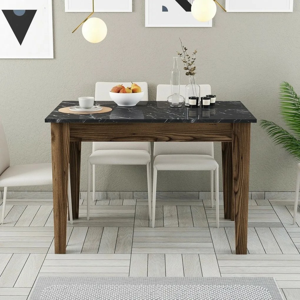 Masă de sufragerie Kiev Black and Walnut