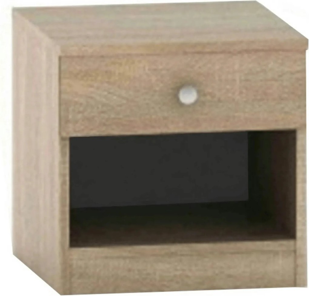 Noptiera BETTY 2, stejar sonoma, DTD laminat, 40x40x40 cm