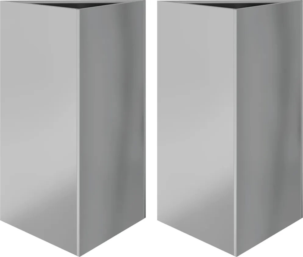 vidaXL Jardiniere grădină, 2 buc. 50x43x75 cm oțel galvanizat triunghi