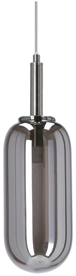 Lustră gri antracit LED cu abajur din sticlă ø 13 cm Fiuggi – Candellux Lighting