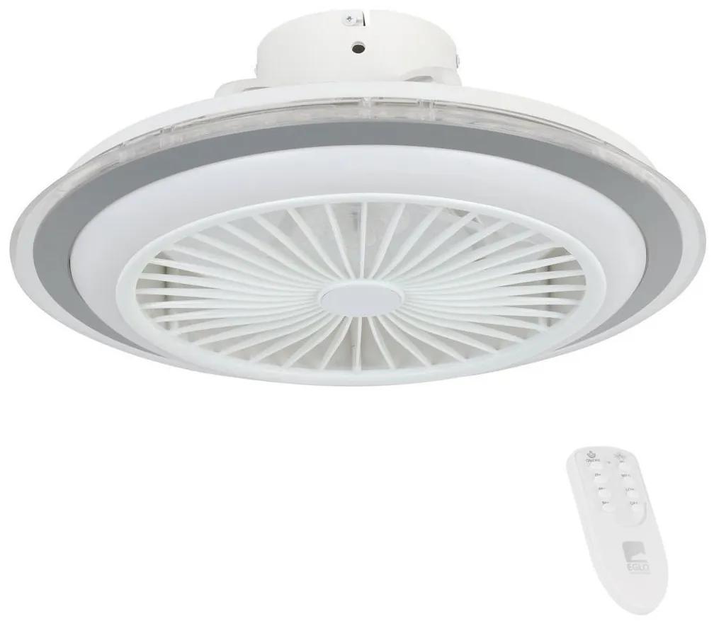 Ventilator LED dimabil de tavan ALBUFEIRA LED/25,5W/230V Eglo 35141 alb/gri + telecomandă