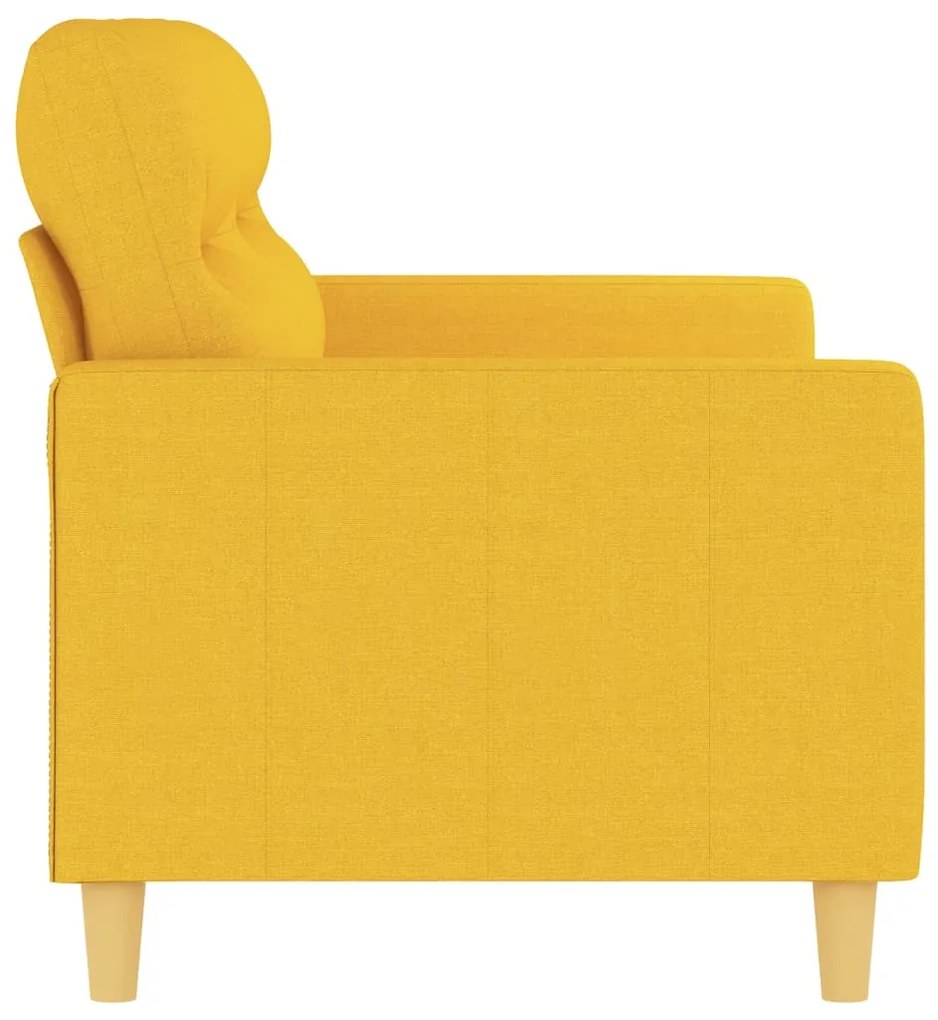 Canapea cu 2 locuri, galben deschis, 140 cm, material textil Galben deschis, 158 x 77 x 80 cm