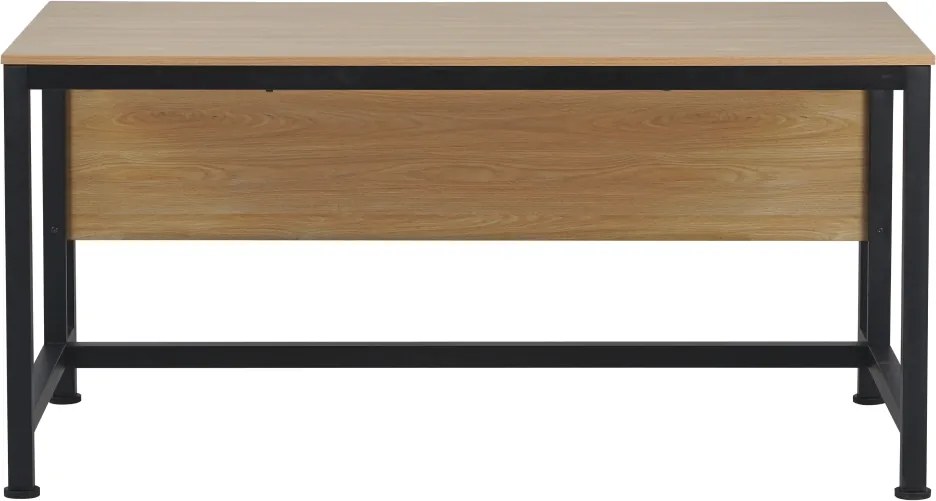 Birou, stejar/negru, 150x80 cm, KILIS NEW