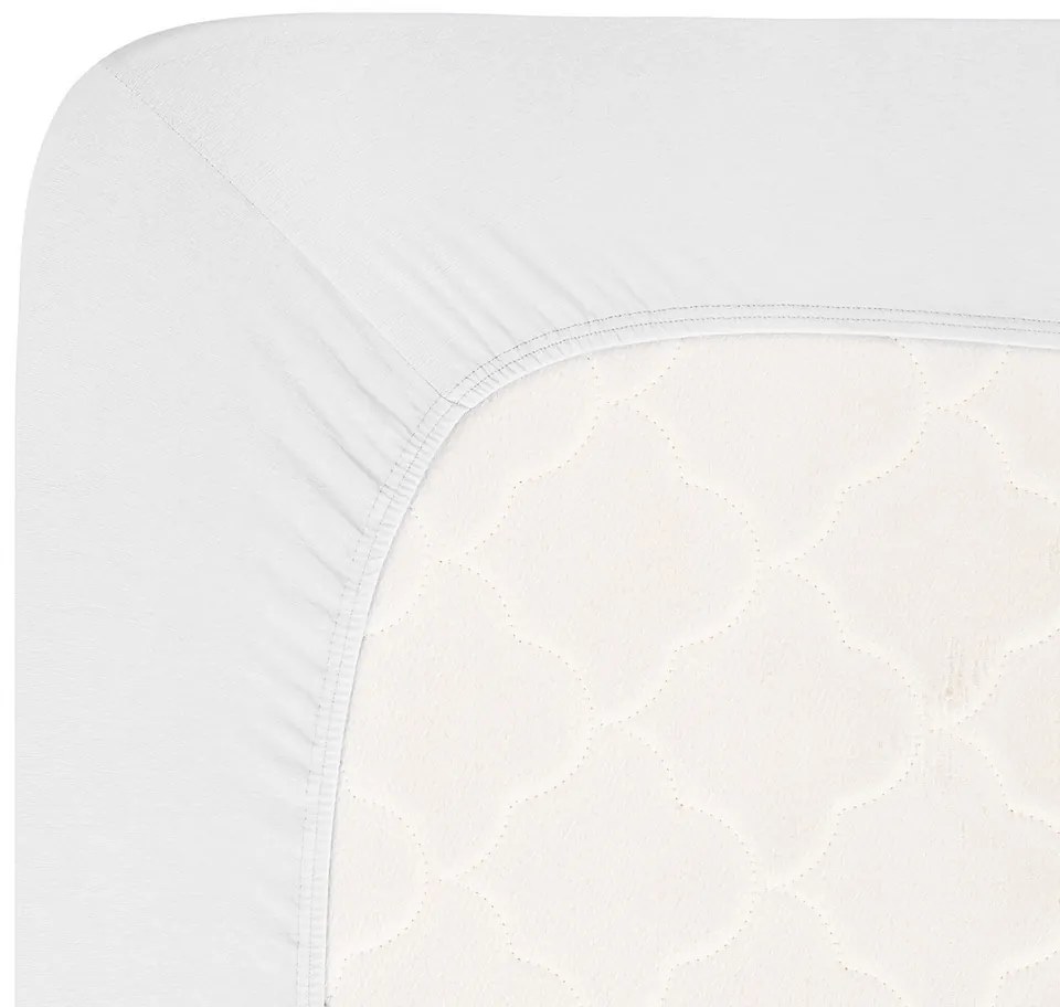 Cearșaf de pat 4Home jersey Lycra alb, 180 x 200 cm