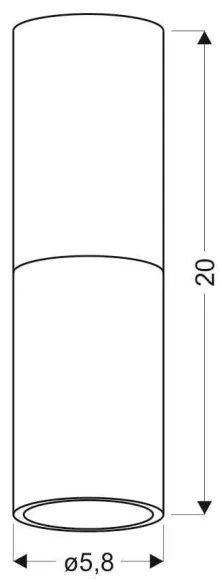 Plafonieră TUBA 1xGU10/15W/230V