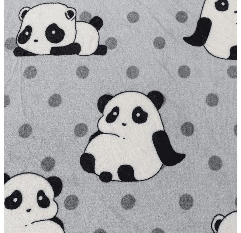 Cearsaf microplus PANDA 180x200 cm gri