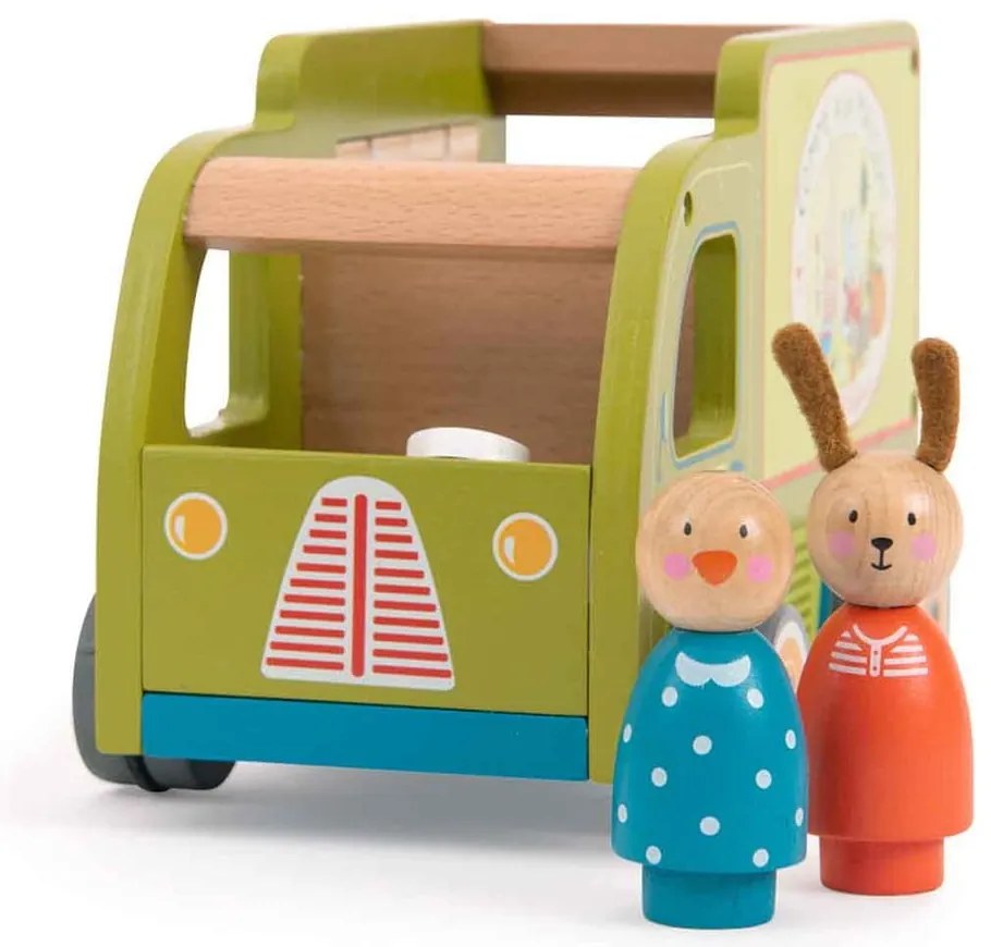 Mașinuță din lemn La Grande Famille Food Truck – Moulin Roty
